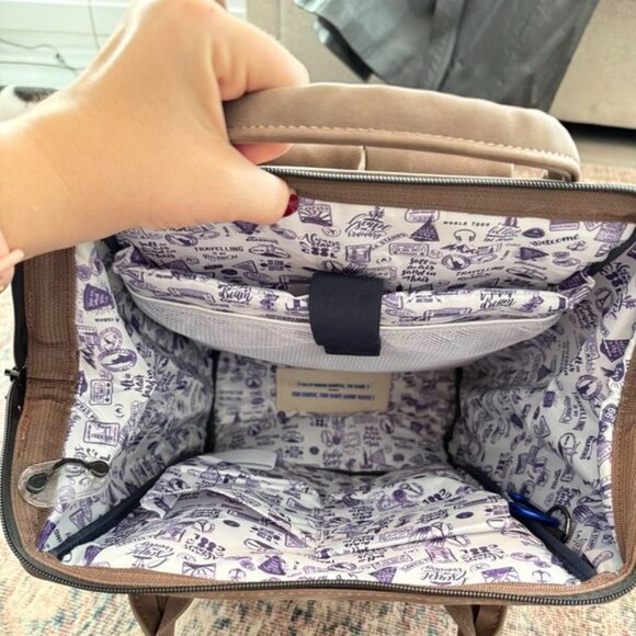 Cabaia Brown Suede Mini Travel Backpack Adventurer Collection Bag - Picture 3 of 5